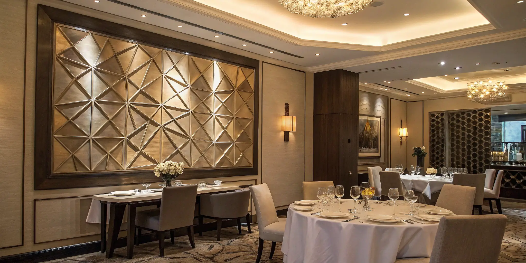 tableau mural moderne salle a manger luxueuse