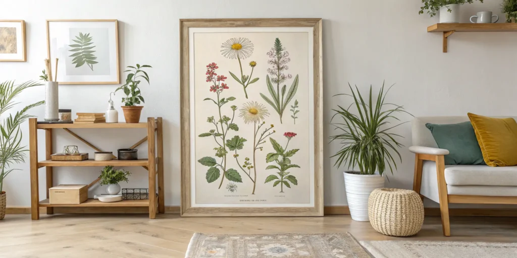 Tableau botanique vintage - tableau déco botanique & nature
